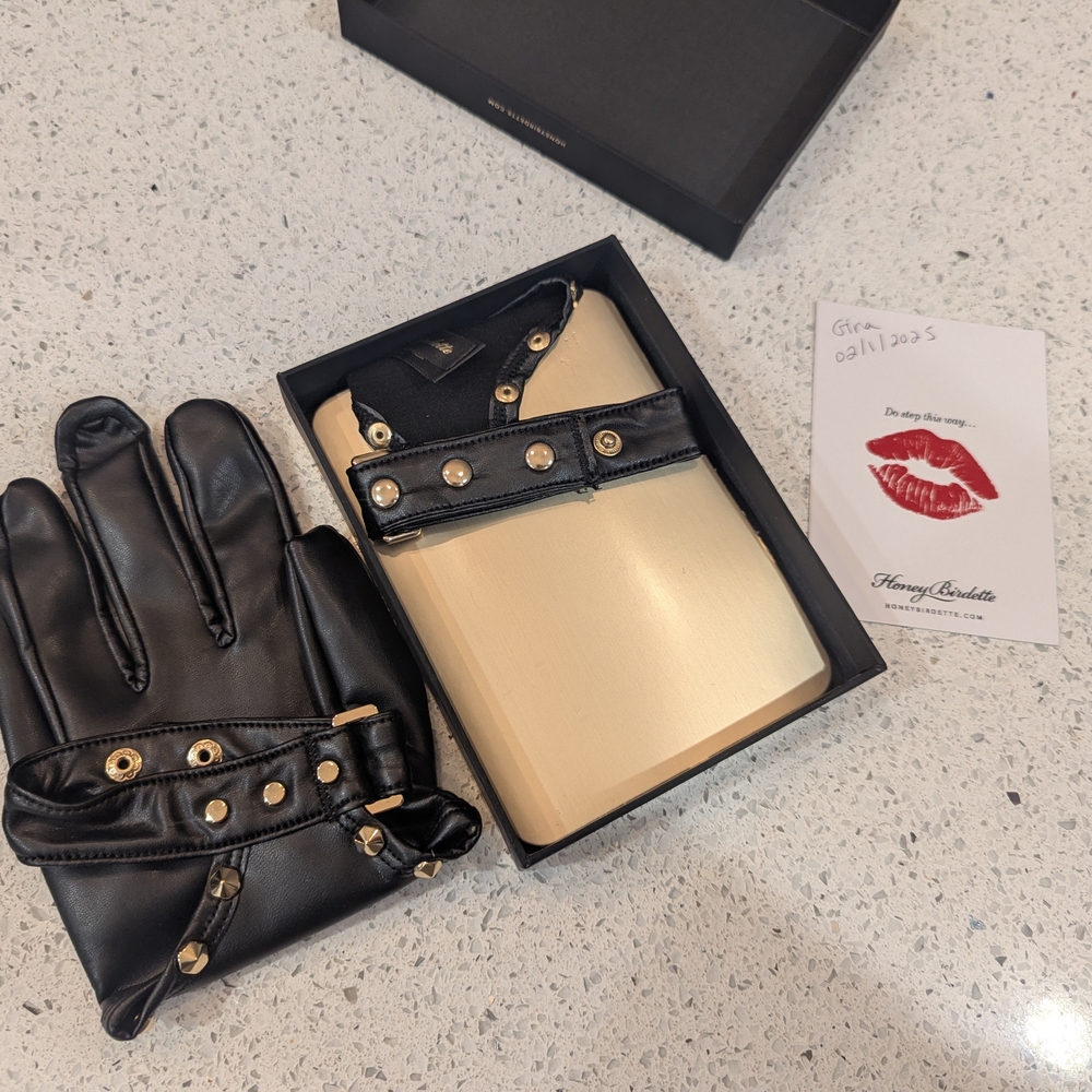 Honey Birdette black Casey gloves M/L - Picture 3 of 3